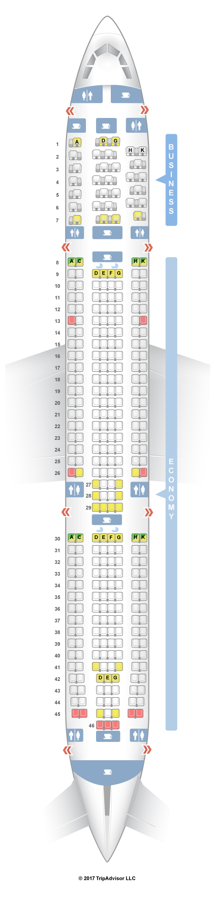 airbus a330 300 seat map
